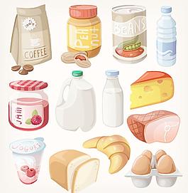 面包 牛奶图片