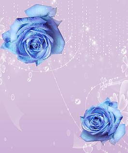 藍(lán)玫瑰 移門(mén)圖片