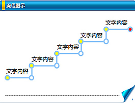 步步上升流程圖示PPT模板