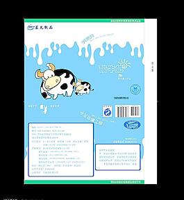蓝光牛奶包装图片