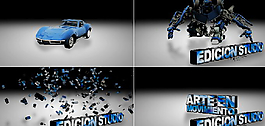 汽車變形3D logo演繹