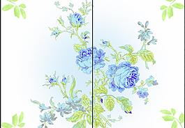 藍(lán)玫瑰移門(mén)psd分層圖片