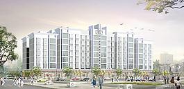 商業(yè)廣場(chǎng)空間組團(tuán)PSD建筑效