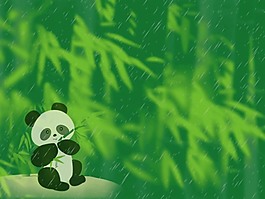 熊貓竹子PPT素材下載