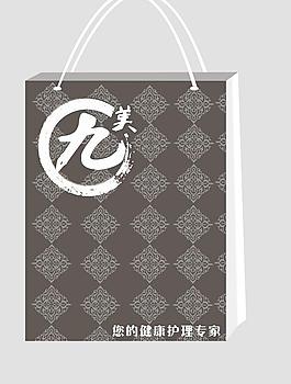 黑色手提包裝袋圖片