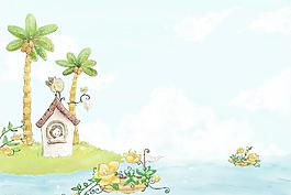 {夏之爽}《背景素材.兒童模板.海灘.夏天素材》10圖片