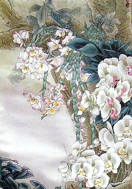 國畫春開