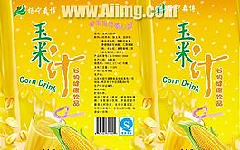 玉米汁包裝廣告設(shè)計(jì)PSD素材