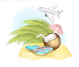 夏天旅游設(shè)計拖鞋圖片
