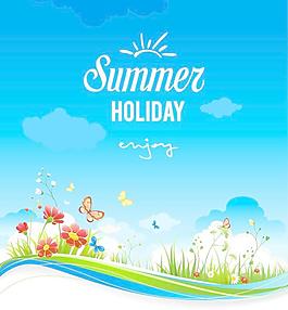 夏季夏天盛夏旅游圖標圖片