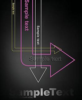 動(dòng)感箭頭背景矢量素材圖片