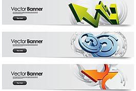 动感箭头banner横幅矢量素材图片