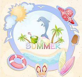 夏日旅游背景圖片