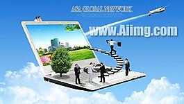 創(chuàng)意筆記本商務設計PSD素材