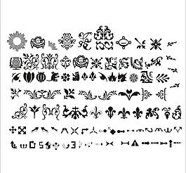 花紋 邊框矢量圖圖片