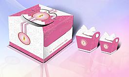 蛋糕包裝（展開圖）圖片