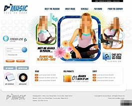 電子音樂風(fēng)格網(wǎng)頁模板