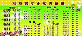 奶茶价目表 奶茶展板图片