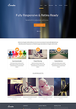 淡雅風(fēng)格HTML5模板Emmeline
