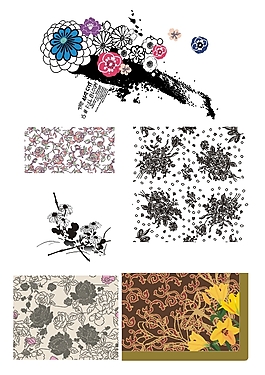 韩式素雅花纹
