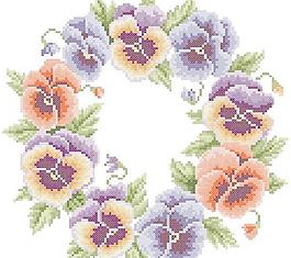 十字绣鲜花图纸图片