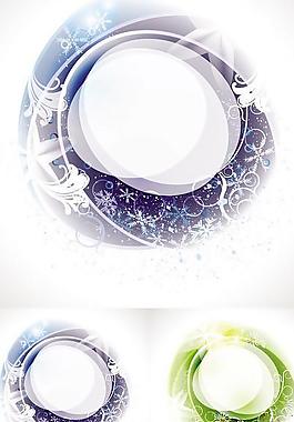 夢幻圓圈文本框矢量素材