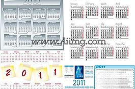 2011年日歷表矢量素材