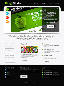 漂亮的廣告公司html5模板