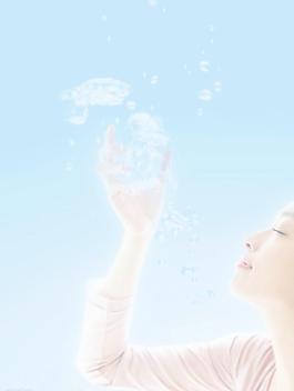 天空 水滴 美女圖片