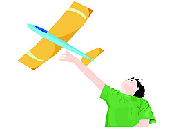 小孩房放飛機