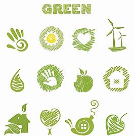 節能綠色環保圖標圖片