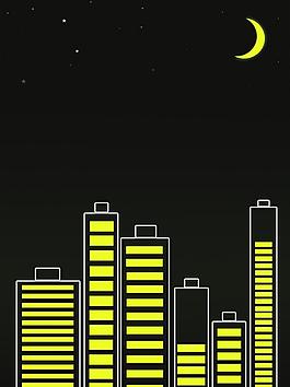 夜晚節能用電海報圖片