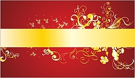 紅底金色花紋
