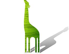 綠色長頸鹿環(huán)保背景圖片