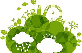 白云綠色背景圖片