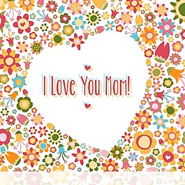 浪漫的花朵愛心