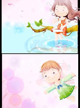 可爱小女孩梦幻风景图片
