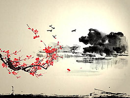 水墨梅花PPT