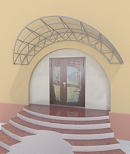 建筑用拱棚的入口