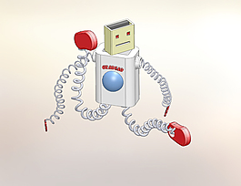 貪婪的彈性的USB
