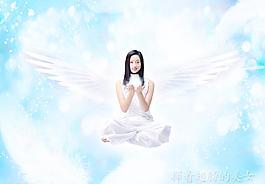 揮著翅膀的美女圖片