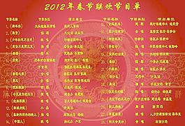 晚會(huì)節(jié)目單 內(nèi)頁圖片