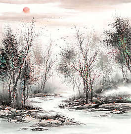國畫風(fēng)景