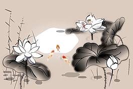 水墨畫風格荷花flash動畫