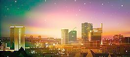 城市夜景圖片