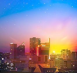 城市夜景圖片
