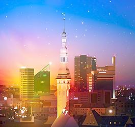 城市夜景圖片