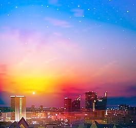 城市夜景圖片