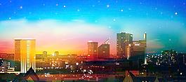 城市夜景圖片