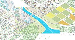 卡通城市建筑圖片